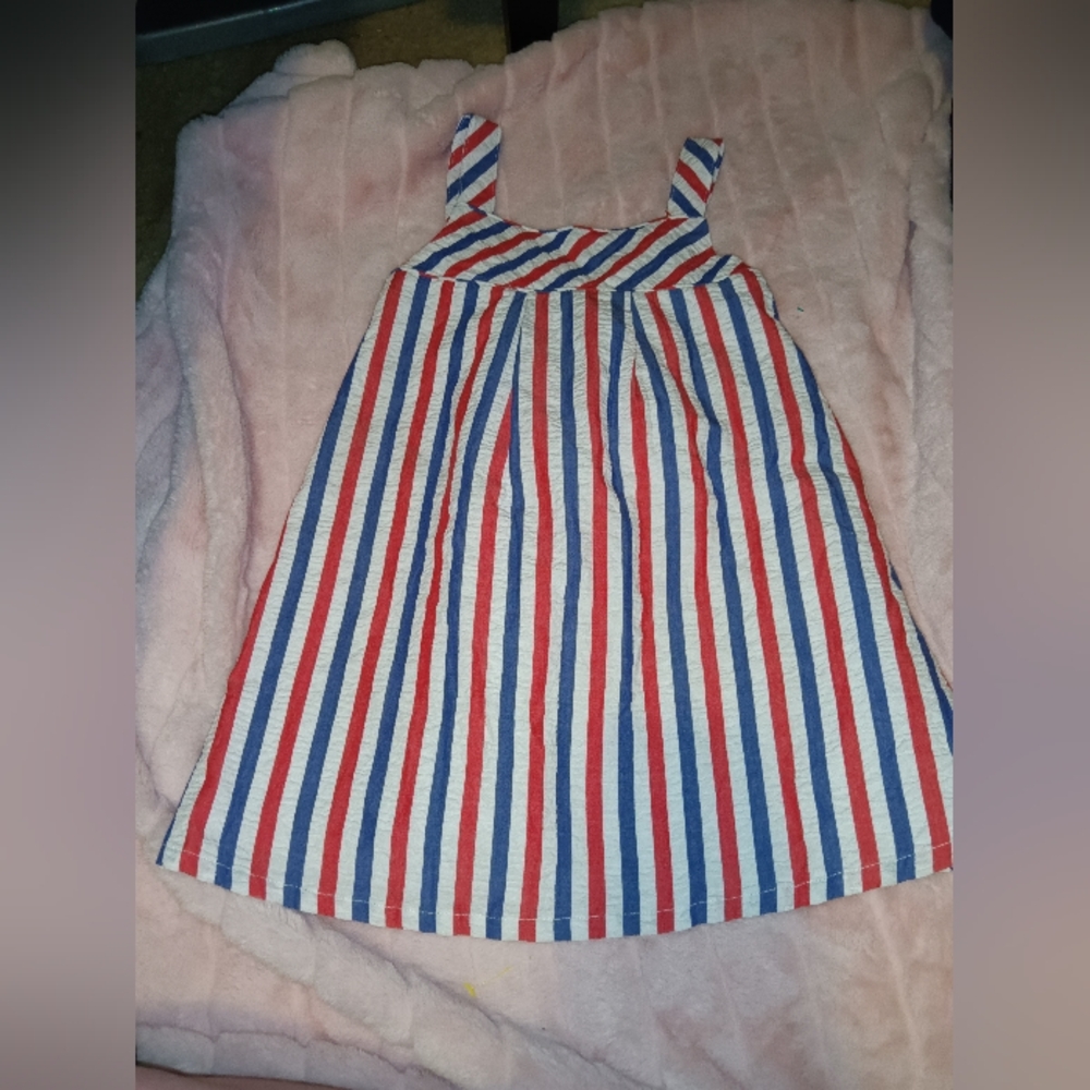 NWT Tommy Bahama Kids Striped Red, White, & Blue Summer Dress 4